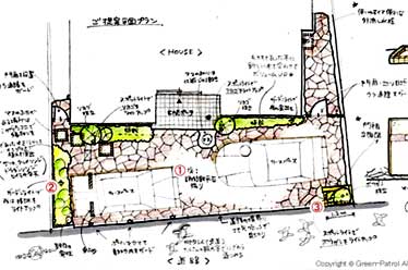 神奈川県鎌倉市 石張り駐車場 外構工事施工事例～外構工事はグリーンパトロール(神奈川県|鎌倉市|横浜市|川崎市|相模原市|藤沢市|茅ヶ崎市|厚木市|大和市|海老名市|小田原市|二宮町|大磯町|寒川町|平塚市）