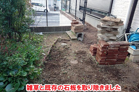 神奈川県 横浜市  土の庭をどうにかしたい　砂利の庭をおしゃれに